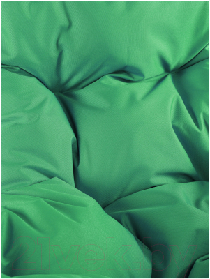 Кресло подвесное M-Group Капля Лори / 11530304 (серый ротанг/зеленая подушка)
