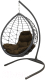Кресло подвесное M-Group Капля Лори / 11530305 (серый ротанг/коричневая подушка) - 