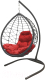 Кресло подвесное M-Group Капля Лори / 11530306 (серый ротанг/красная подушка) - 