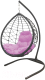 Кресло подвесное M-Group Капля Лори / 11530308 (серый ротанг/розовая подушка) - 