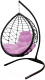 Кресло подвесное M-Group Капля Лори / 11530408 (черный ротанг/розовая подушка) - 