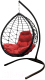 Кресло подвесное M-Group Капля Лори / 11530406 (черный ротанг/красная подушка) - 