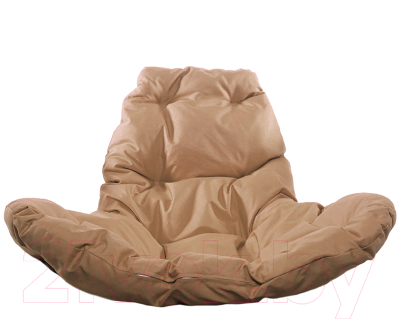 Кресло подвесное M-Group Капля Люкс / 11030101 (белый ротанг/бежевая подушка)