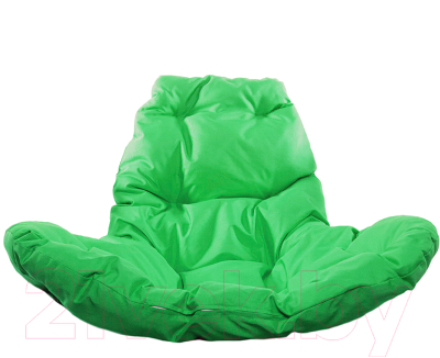 Кресло подвесное M-Group Капля Люкс / 11030104 (белый ротанг/зеленая подушка)