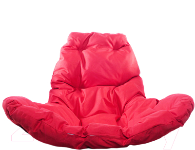 Кресло подвесное M-Group Капля Люкс / 11030106 (белый ротанг/красная подушка)