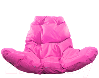 Кресло подвесное M-Group Капля Люкс / 11030108 (белый ротанг/розовая подушка)