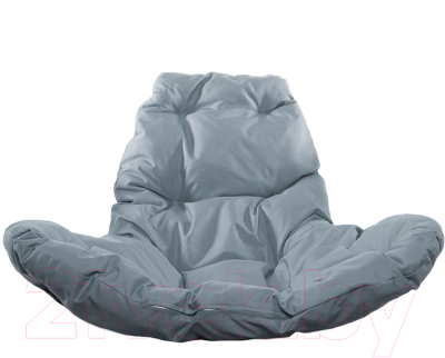 Кресло подвесное M-Group Капля Люкс / 11030109 (белый ротанг/серая подушка)