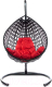 Кресло подвесное M-Group Капля Люкс / 11030406 (черный ротанг/красная подушка) - 