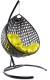 Кресло подвесное M-Group Капля Люкс / 11030411 (черный ротанг/желтая подушка) - 