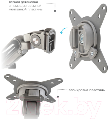 Кронштейн для монитора Tuarex Alta-21 (серый)