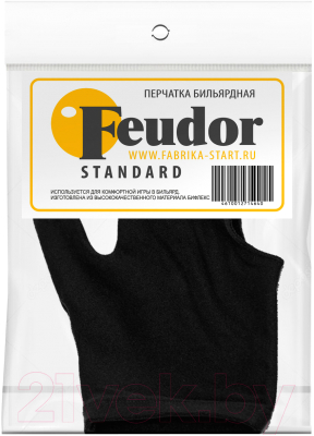 Перчатка для бильярда Feudor Standart 0804st3 (XL, черный)