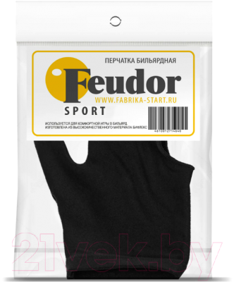 Перчатка для бильярда Feudor Sport 0804sp1 (S, черный)