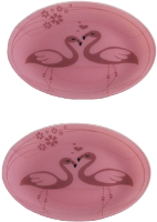 Набор тарелок NiNaGlass Фламинго 85-175-26 / 4840162559 (2шт) - 