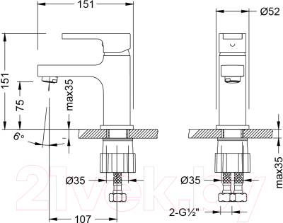 Смеситель LEMARK Aura LM0606CH