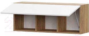 Шкаф навесной SV-мебель МС Милан К (дуб золотой/белый матовый)
