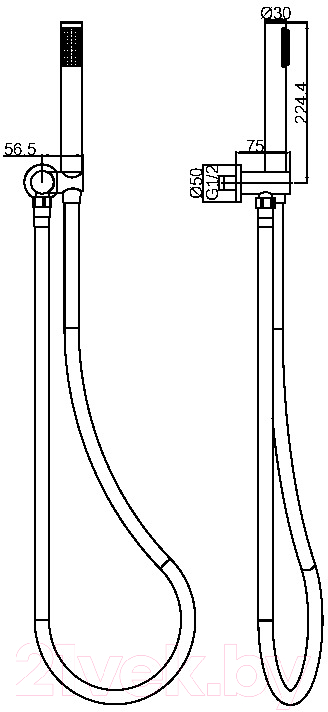 Душевой гарнитур Maxonor Pure Life PL6101