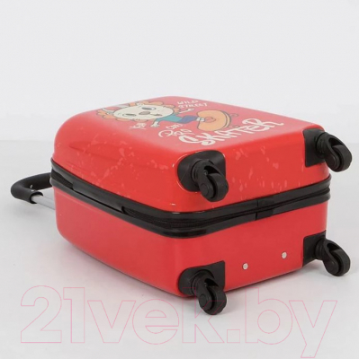 Чемодан на колесах Ecotope Львенок / 324-1222-16-RED (красный)