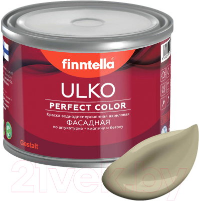Краска Finntella Ulko Wai / F-05-1-1-FL023 (900мл, серо-зеленый)