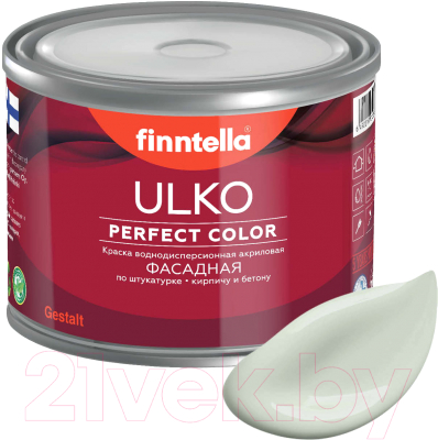 Краска Finntella Ulko Akaatti / F-05-1-1-FL057 (900мл, светло серо-зеленый)