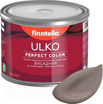 Краска Finntella Ulko Maitosuklaa / F-05-1-1-FL074 (900мл, коричневый)