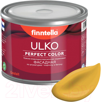 Краска Finntella Ulko Okra / F-05-1-1-FL113 (900мл, желто-красный)