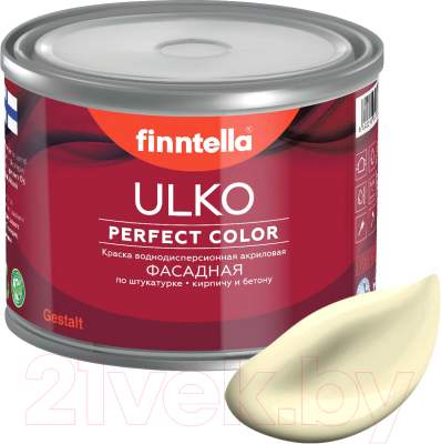 Краска Finntella Ulko Ivory / F-05-1-1-FL120 (900мл, светло-желтый)