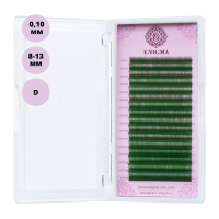 Ресницы для наращивания Enigma Микс На ленте 8-13мм D 0.10мм (16 линий, зеленый) - 