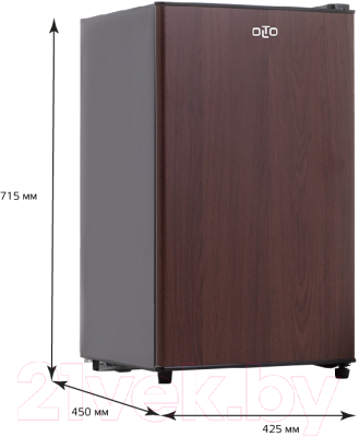 Холодильник с морозильником Olto RF-090 (коричневый)