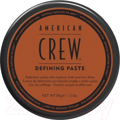 Паста для укладки волос American Crew Defining Paste Средней фиксации и низким уровнем блеска (85г)