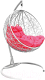 Кресло подвесное M-Group Круг / 11050108 (белый ротанг/розовая подушка) - 