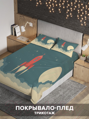 Набор текстиля для спальни Ambesonne Космическая ракета 160x220 / bcsl_71505