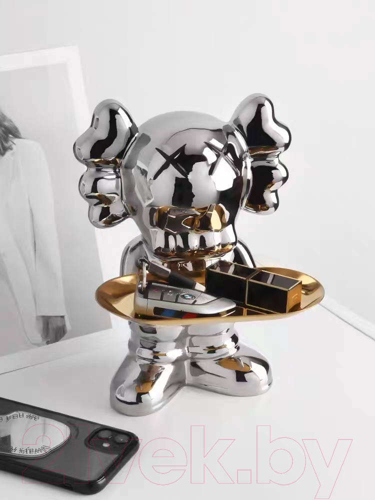 Статуэтка Merry Bear Home Decor Kaws Серебристый / 30001206