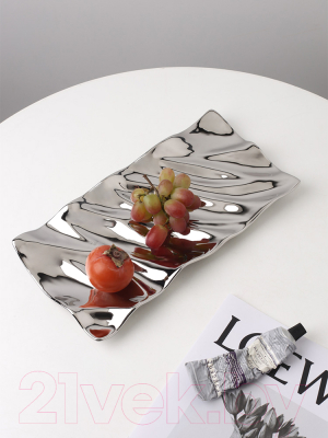 Декоративная тарелка Merry Bear Home Decor Водяная Серебро / 30001190