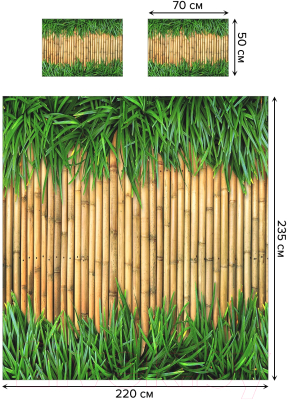 Набор текстиля для спальни Ambesonne Бамбук в траве 220x235 / bcsl_52131
