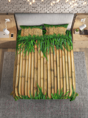 Набор текстиля для спальни Ambesonne Бамбук в траве 220x235 / bcsl_52131