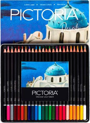 Набор цветных карандашей Pictoria Architecture CPS24A (24шт)
