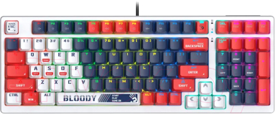 Клавиатура A4Tech Bloody S98 Sports Navy (синий/белый)