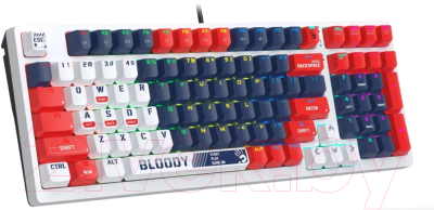 Клавиатура A4Tech Bloody S98 Sports Navy (синий/белый)