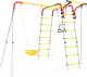 Игровой комплекс Romana Веселая лужайка-2 / 103.25.04 (качели детские с сеткой, белый/красный/желтый) - 