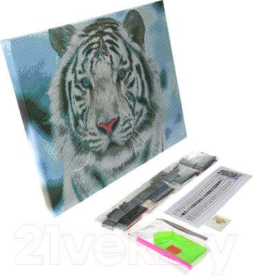 Набор алмазной вышивки MultiArt Белый тигр / AM30X40-MULTI36