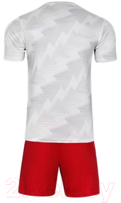 Футбольная форма Kelme Short Sleeve Football Suit / 9151ZB1002-100 (S, белый/красный)