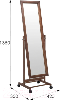Зеркало Мебелик BeautyStyle 27 (средне-коричневый)