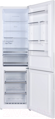 Холодильник с морозильником Korting KNFC 62370 W