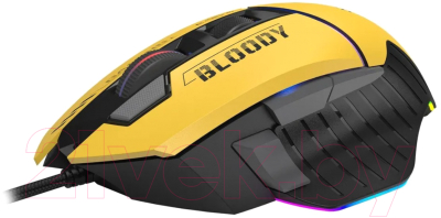 Мышь A4Tech Bloody W95 Max Sport (желтый/серый)