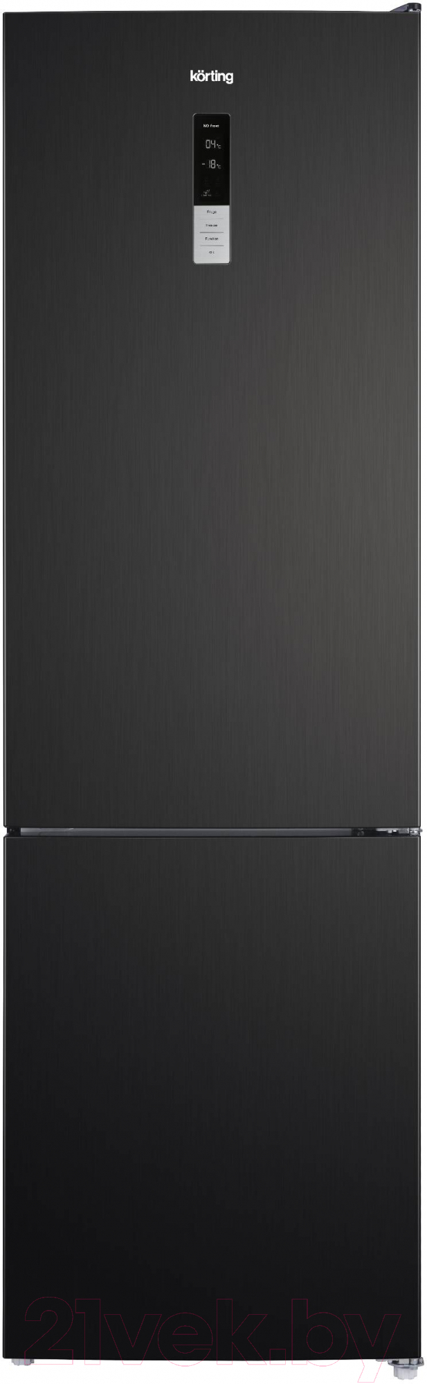 Холодильник с морозильником Korting KNFC 62370 XN