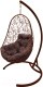 Кресло подвесное M-Group Овал / 11140205 (коричневый ротанг/коричневая подушка) - 