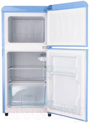 Холодильник с морозильником Harper HRF-T120M (голубой)