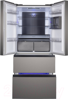 Холодильник с морозильником Korting KNFF 82535 X