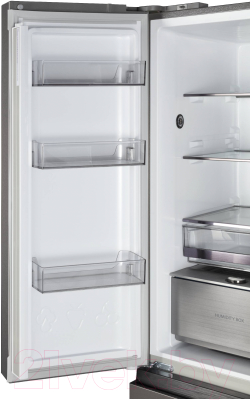 Холодильник с морозильником Korting KNFF 82535 X