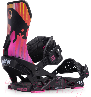 Крепления для сноуборда Now Snowboards 2023-24 Yes Collab (L, черный/розовый)